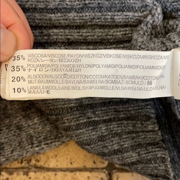 Zara cowl neck sweater gray L - Picture 7 of 11